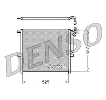 Kondenzátor, klimatizace DENSO DCN05008