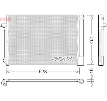 Kondenzátor, klimatizace DENSO DCN05013