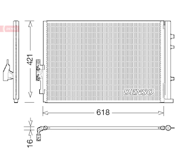 Kondenzátor, klimatizace DENSO DCN05016