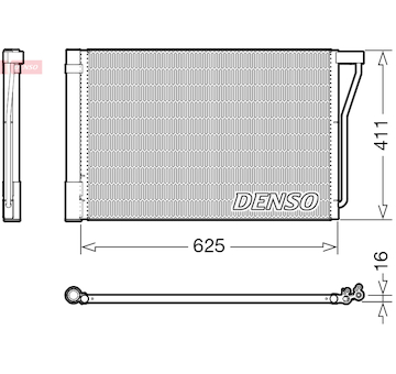 Kondenzátor, klimatizace DENSO DCN05022