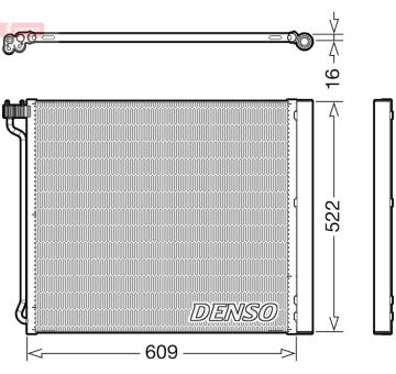Kondenzátor, klimatizace DENSO DCN05034