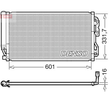 Kondenzátor, klimatizace DENSO DCN05035