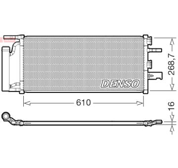 Kondenzátor, klimatizace DENSO DCN05036