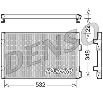 Kondenzátor, klimatizace DENSO DCN06002