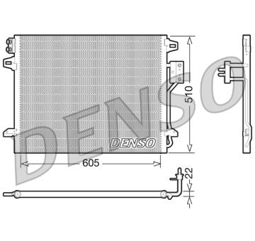 Kondenzátor, klimatizace DENSO DCN06006