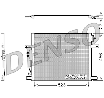 Kondenzátor, klimatizace DENSO DCN06008