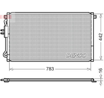 Kondenzátor, klimatizace DENSO DCN06015