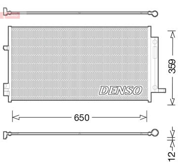 Kondenzátor, klimatizace DENSO DCN06016