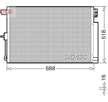 Kondenzátor klimatizácie DENSO DCN06019