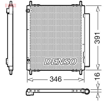 Kondenzátor, klimatizace DENSO DCN07003