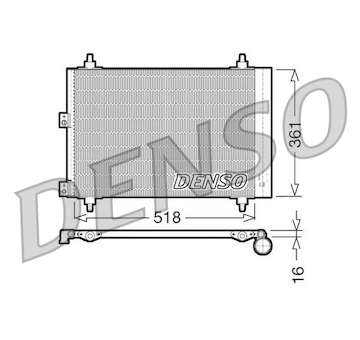 Kondenzátor, klimatizace DENSO DCN07006