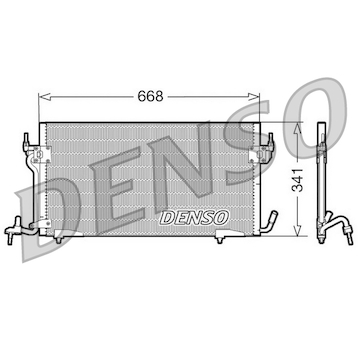 Kondenzátor, klimatizace DENSO DCN07010