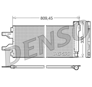 Kondenzátor, klimatizace DENSO DCN07050