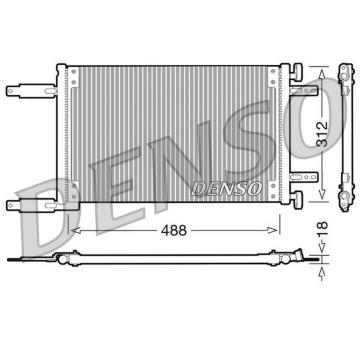 Kondenzátor, klimatizace DENSO DCN09041
