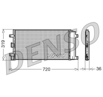 Kondenzátor, klimatizace DENSO DCN09042