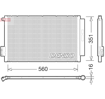 Kondenzátor, klimatizace DENSO DCN09043