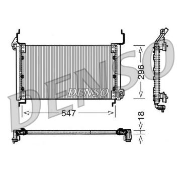Kondenzátor, klimatizace DENSO DCN09082