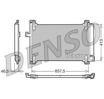 Kondenzátor, klimatizace DENSO DCN09083