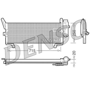 Kondenzátor, klimatizace DENSO DCN09091