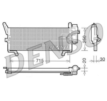 Kondenzátor, klimatizace DENSO DCN09095