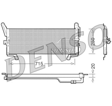 Kondenzátor, klimatizace DENSO DCN09098