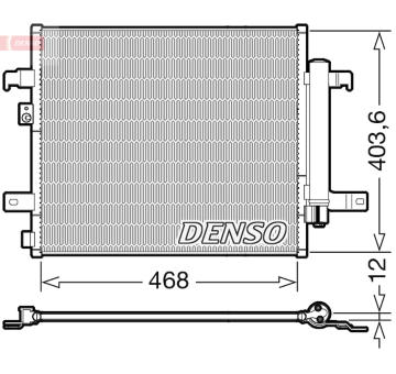 Kondenzátor, klimatizace DENSO DCN09124