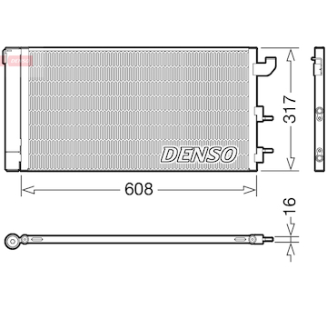 Kondenzátor, klimatizace DENSO DCN09144