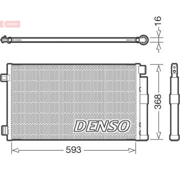 Kondenzátor, klimatizace DENSO DCN09147