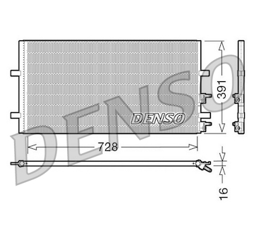 Kondenzátor, klimatizace DENSO DCN10017
