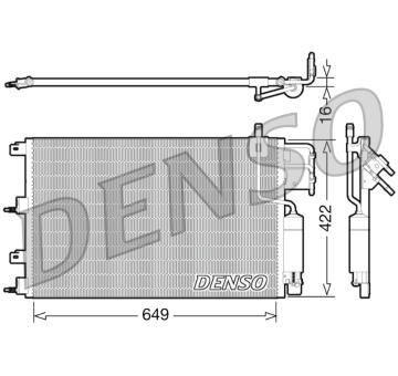 Kondenzátor, klimatizace DENSO DCN10023