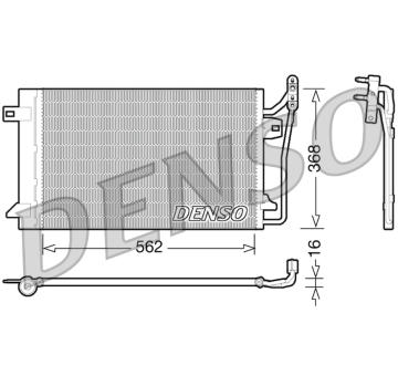 Kondenzátor, klimatizace DENSO DCN10026