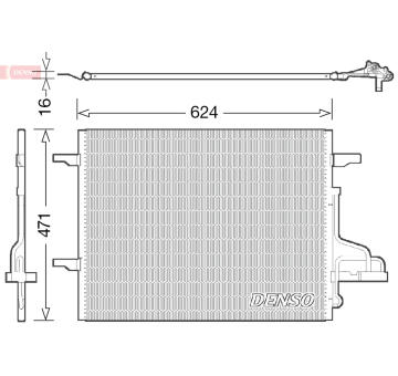 Kondenzátor, klimatizace DENSO DCN10027