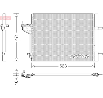 Kondenzátor, klimatizace DENSO DCN10029