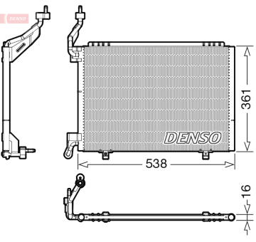 Kondenzátor, klimatizace DENSO DCN10037