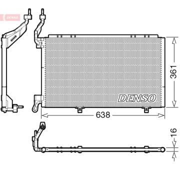 Kondenzátor, klimatizace DENSO DCN10039