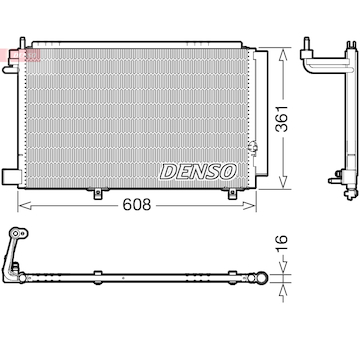 Kondenzátor, klimatizace DENSO DCN10041