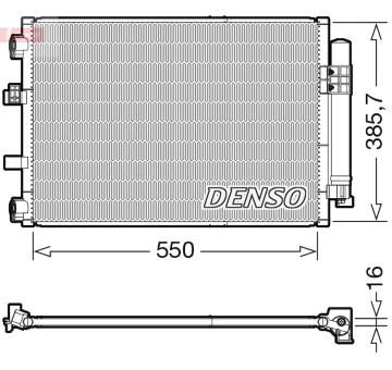 Kondenzátor, klimatizace DENSO DCN10043