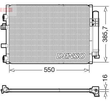 Kondenzátor, klimatizace DENSO DCN10044