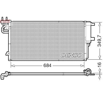 Kondenzátor, klimatizace DENSO DCN10045