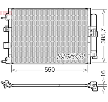 Kondenzátor, klimatizace DENSO DCN10046