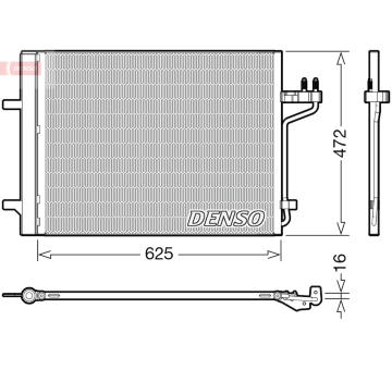 Kondenzátor, klimatizace DENSO DCN10047