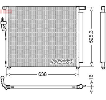 Kondenzátor, klimatizace DENSO DCN10049