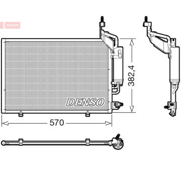 Kondenzátor, klimatizace DENSO DCN10050