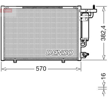 Kondenzátor, klimatizace DENSO DCN10052