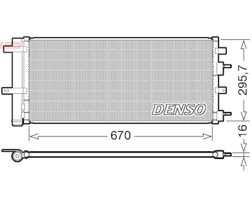 Kondenzátor, klimatizace DENSO DCN10053