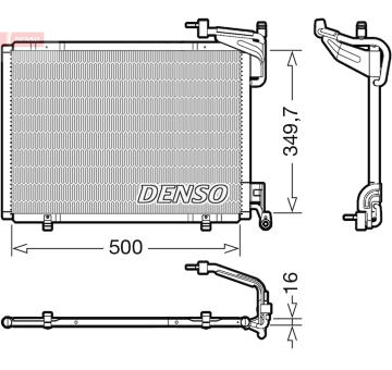 Kondenzátor, klimatizace DENSO DCN10054