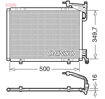 Kondenzátor, klimatizace DENSO DCN10055