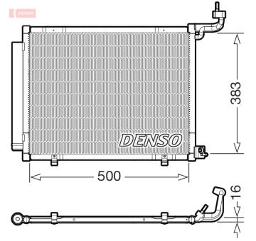 Kondenzátor, klimatizace DENSO DCN10058