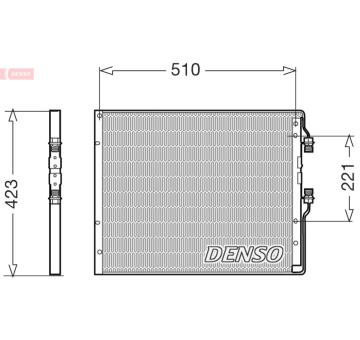 Kondenzátor, klimatizace DENSO DCN12101