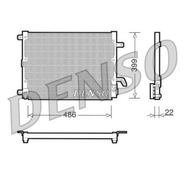 Kondenzátor, klimatizace DENSO DCN13001